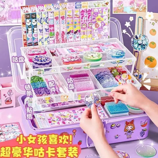 Full set of goo card stickers with tray for creative craft projects