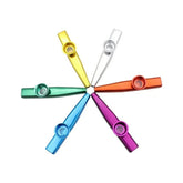 Aluminum alloy kazoo featuring five diaphragm membranes for adjustable tone control