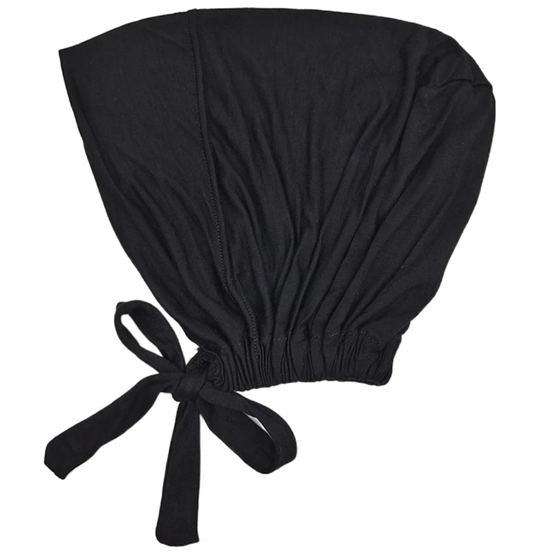 Comfortable modal hijab cap with back rope for adjustable fit, ideal as inner scarf
