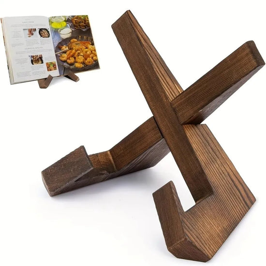Wooden Recipe Holder Hanging Bookend Function Reading Bookend Display Menu Display Stand Dining Room Kitchen