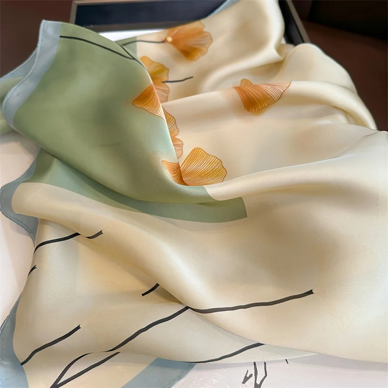 70cm satin silk scarf used as a hijab, wrist wrap, or elegant bandana for women