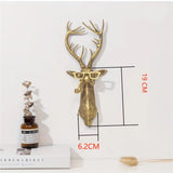 Decor Wall Art Decor Deer Head Wall Hanging Home Decor Bronzed Resin Animal Hanging Sculpture Animal Head Wall Hanging Ornaments
