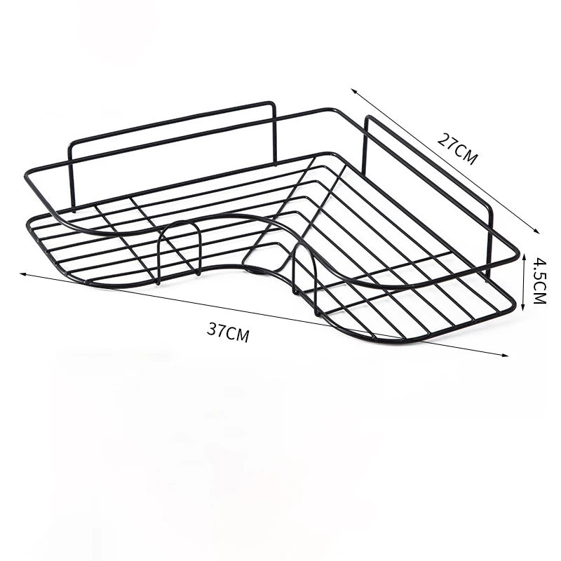 Space-saving triangle storage rack suitable for kitchen and bathroom u