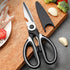 Heavy-duty stainless steel kitchen scissors with thickened blades for cutting chicken bones