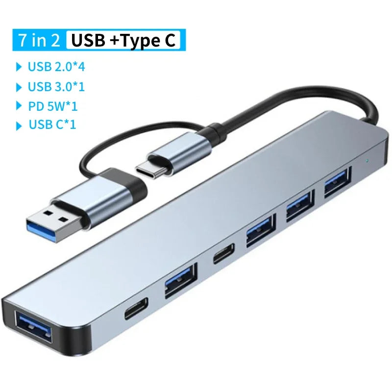 All-in-one USB-C multi-hub splitter for MacBook Pro and USB-C laptops