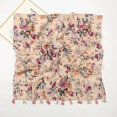 180x90cm printed tassel shawl, ideal for hijab, wrap, or casual beach cover-up