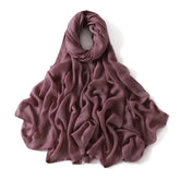 Elegant large hijab scarf in plain design, ideal for prayer, casual wear, or layering