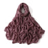 Elegant large hijab scarf in plain design, ideal for prayer, casual wear, or layering