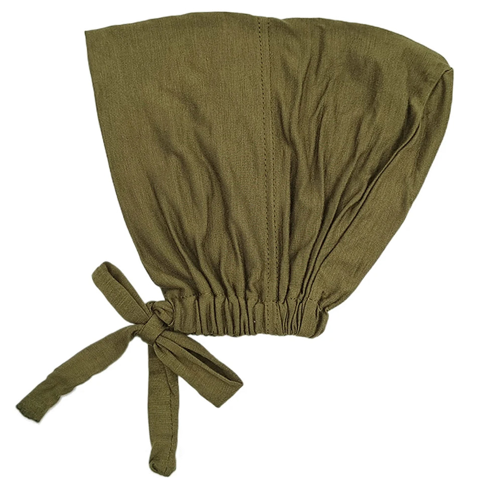 Comfortable modal hijab cap with back rope for adjustable fit, ideal as inner scarf