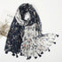 180x90cm printed tassel shawl, ideal for hijab, wrap, or casual beach cover-up