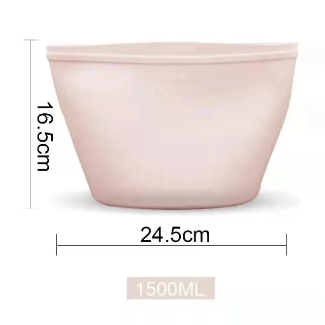 3PCS Silicone Food Storage Bag Reusable Stand Up Zip Bag Leakproof Containers Fresh Bag Food Storage Bag Fresh Wrap Ziplock Bag