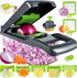 14-in-1 multifunctional vegetable chopper with ergonomic handle and stainless steel blades