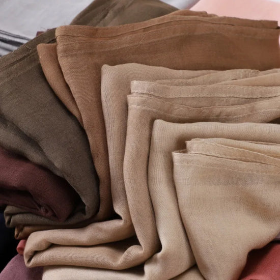 Elegant large hijab scarf in plain design, ideal for prayer, casual wear, or layering