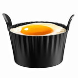 4Pcs Air Fryer Egg Poacher Food Grade Silicone Egg Poaching Cups Non-Stick Round Silicone Ramekins Reusable Silicone Baking Cups