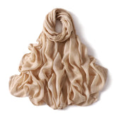 Elegant large hijab scarf in plain design, ideal for prayer, casual wear, or layering