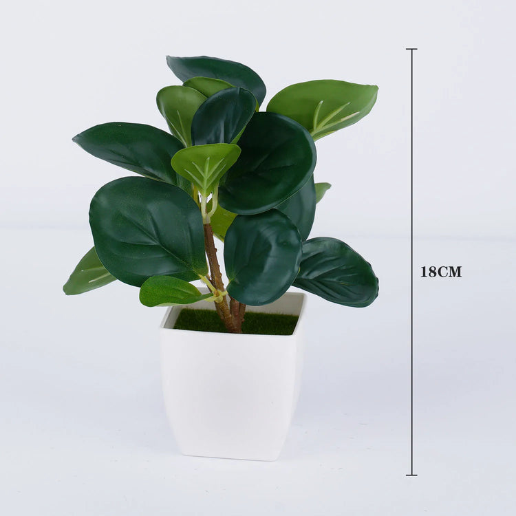 Artificial bonsai tree in ceramic pot for home or office desk decor