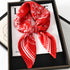 Luxury brand silk plaid square scarf for women, styled as a neck or hair tie