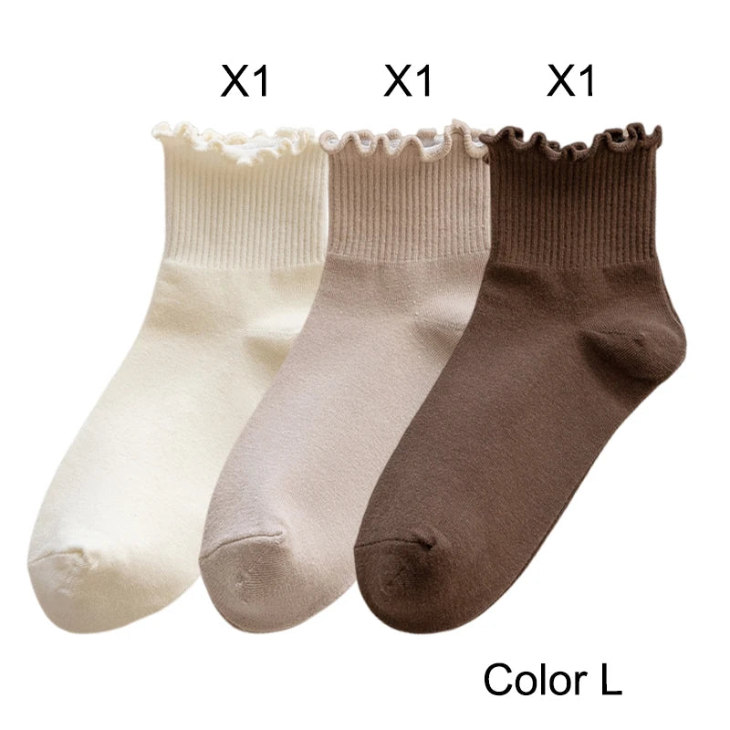 Casual ruffle socks for everyday wear