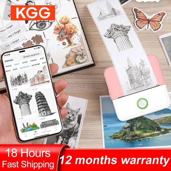 Mini Printer HD Portable Label Thermal Endurance Bluetooth Printer for Student Error Title Note Wrong Pocket Inkless Printing