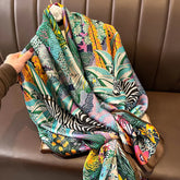 Elegant silk satin hijab for women, lightweight summer scarf or female echarpe