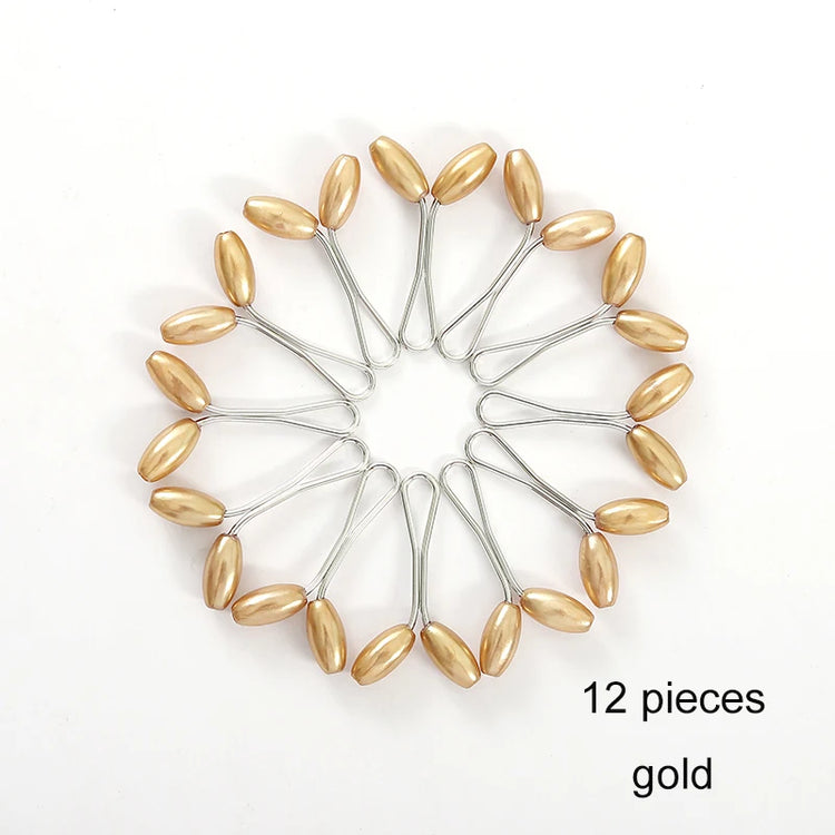 Elegant faux pearl brooch clips for women&