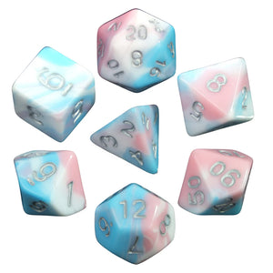 Pretty Color Game Dice 7Pcs - Perfect Gift for DND Board Game Accessories Lovers