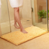 Memory carpet mat for door, toilet, and tub areas