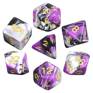 Pretty Color Game Dice 7Pcs - Perfect Gift for DND Board Game Accessories Lovers