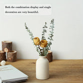 Set of 3 ceramic vases in neutral tones, ideal for rustic and farmhouse home decor
