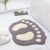 Water absorbent bathroom rug with non-slip backing