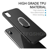 For Blackview BV8800 6.58" BlackviewBV8800 BV 8800 Back Ring Holder Bracket Phone Case Smartphone TPU Soft Silicone Cover