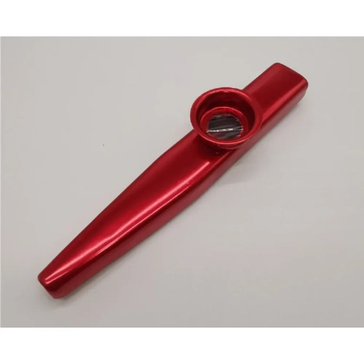Aluminum alloy kazoo featuring five diaphragm membranes for adjustable tone control
