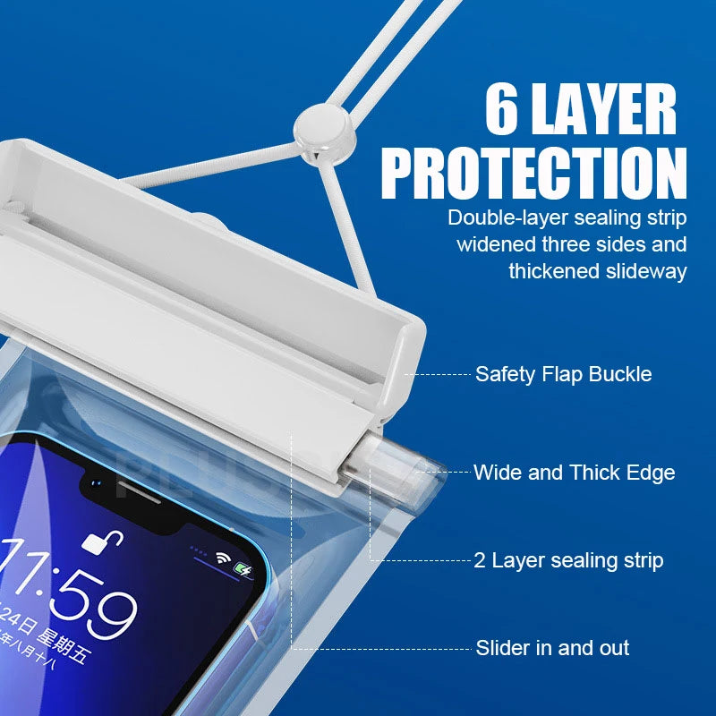 Waterproof Phone Case Water Proof Bag Cell Mobile Cover For iPhone 15 14 13 16 Pro Max x Samsung SmartPhone Case Universal Pouch