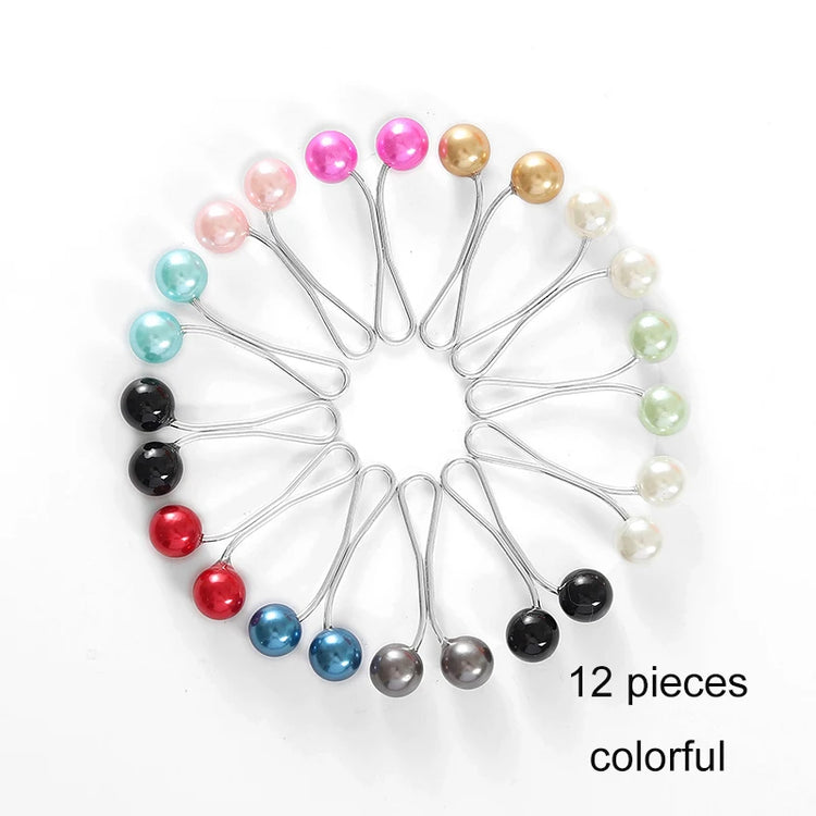 Elegant faux pearl brooch clips for women&
