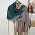 Stylish paisley embroidered head wrap in breathable cotton-viscose blend for women