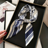 Elegant silk kerchief scarf for women, ideal for hand, wrist, head, or wrap styling
