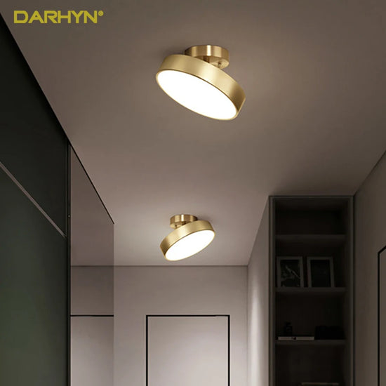 Elegant round LED ceiling fixture in Nordic design suitable for home interiors