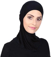 Elastic inner hijab cap ensuring snug fit under veils and shawl