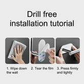 Plastic wrap and toilet paper holder with easy wall mount installation