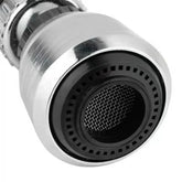 Water-saving faucet aerator attachment with 360° rotation for efficient dishwashing