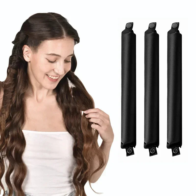 Heatless Hair Curler Satin Curling Rod Headband | No Heat Soft Hair Rollers
