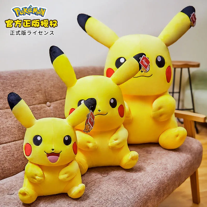 Pocket Monster 80cm Pikachu Plush Toy Kawaii Anime Yellow Elf Plush Doll Soft Fill Cartoon Doll Birthday Gift For Little Girl