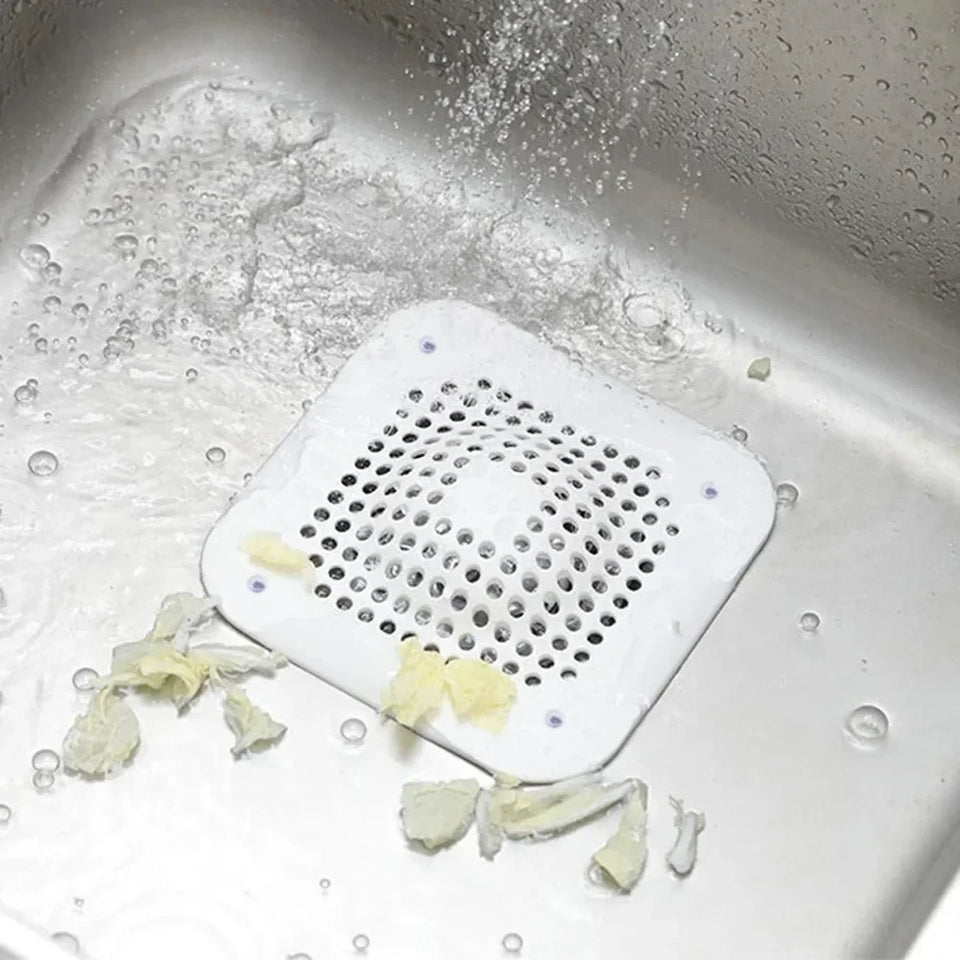 Silicone sink strainer to prevent clogs and blockages in drains