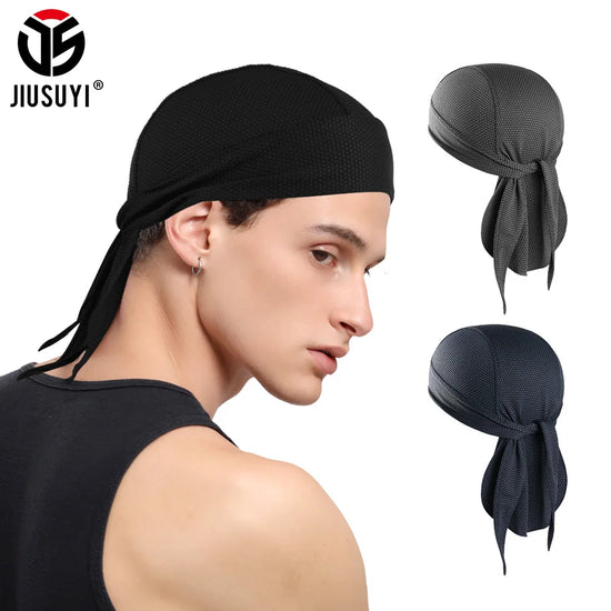 Quick-drying Bandana Cooling Doo Rags Sun Protection Headscarf Summer Beanies Hats Sport Running Cycling Hip Hop Soft Cap Durags