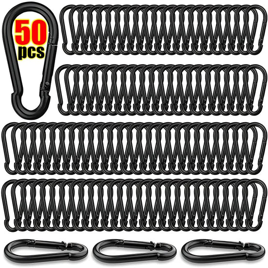 50/10pcs Mini Alloy Spring Carabiner Snap Hook Carabiner Clip Keychain Outdoor Camping Climbing Hiking D-ring Buckle Keychain