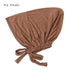 Soft elastic modal underscarf in beige, providing comfortable fit under hijabs for Muslim women 