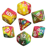 Pretty Color Game Dice 7Pcs - Perfect Gift for DND Board Game Accessories Lovers