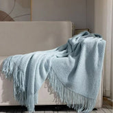 2025 tassel towel throw blanket for sofa, bed, or bedside flag
