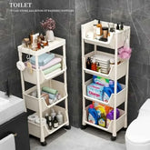 Multi-functional storage cart with wheels for kitchen, bathroom, and office use