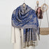 Stylish paisley embroidered head wrap in breathable cotton-viscose blend for women
